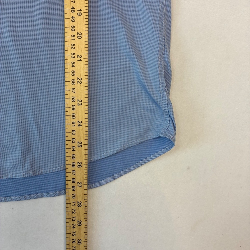 Rhone Commuter Shirt Mens Medium Blue Long Sleeve Button Up Performance Stretch - Picture 7 of 9